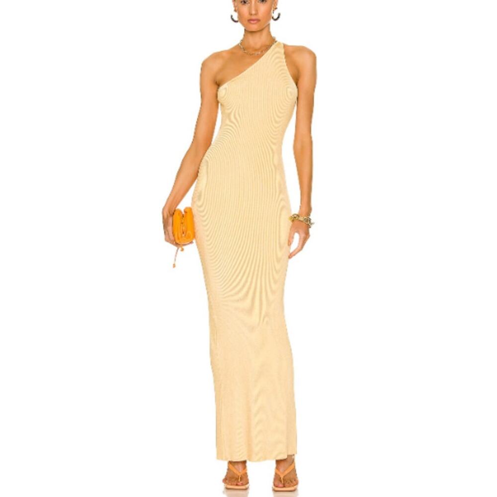 Elegant Yellow Midi Dress
